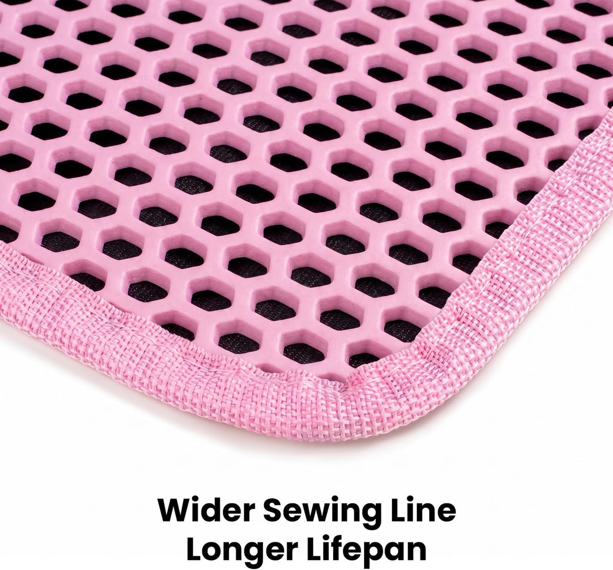 Cat Litter Mat, Upgrade Super Waterproof Back Layer Litter Box Mat, Non Slip, Durable, Soft on Paws Kitty Trapping Matt (24"x18", Pink)
