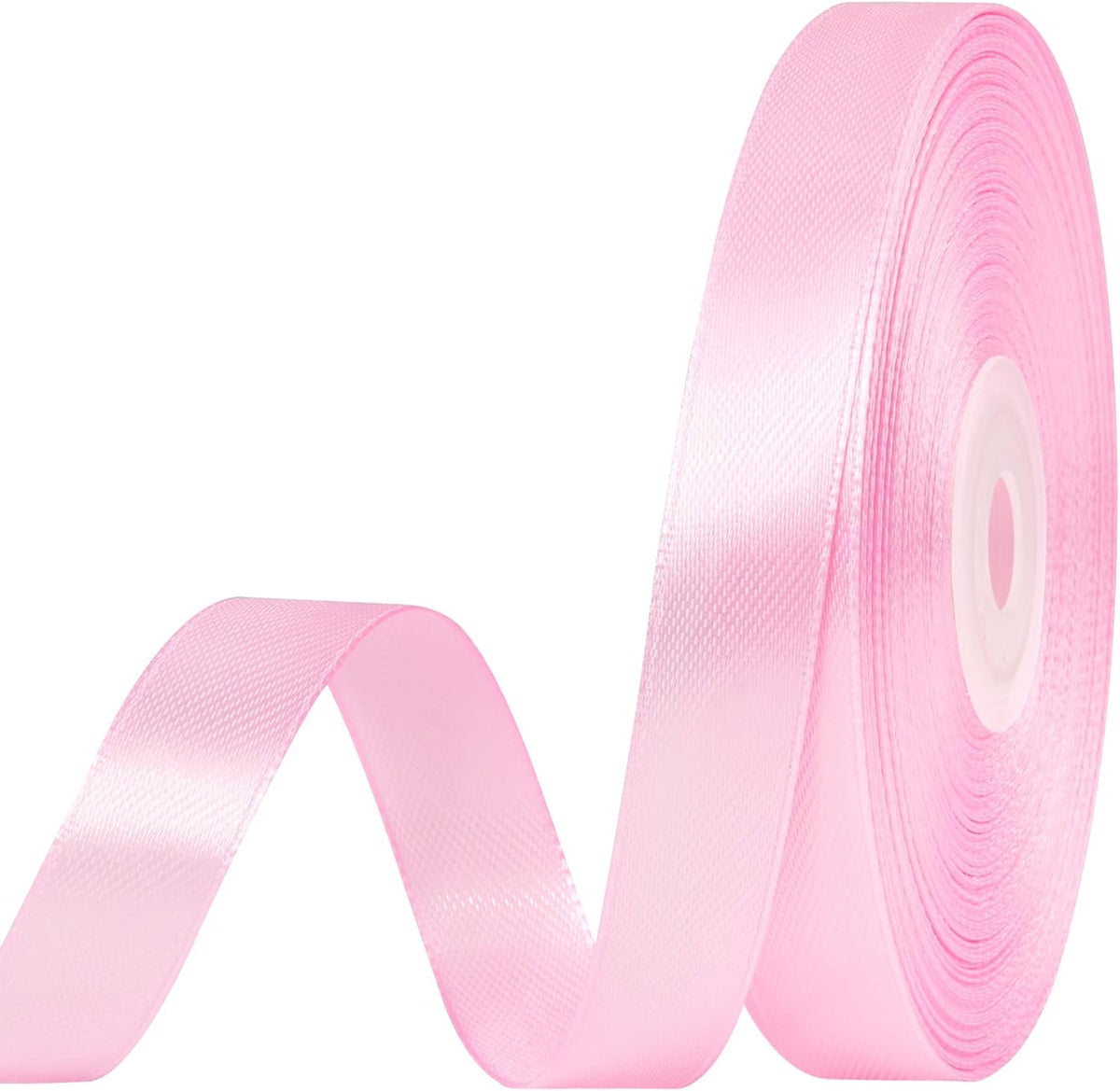 Light Pink Satin Ribbon, 1/2 Inch, 50 Yards