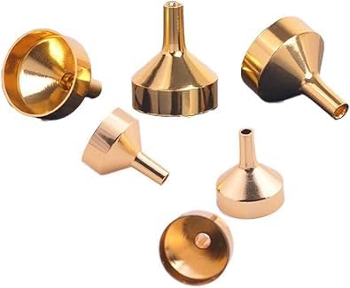 10Pcs Mini Metal Funnels Set, Mini Filling Funnel Liquid Refill Funnel for Transferring Essential Oils, Liquid, Perfume, Small Mini Funnels