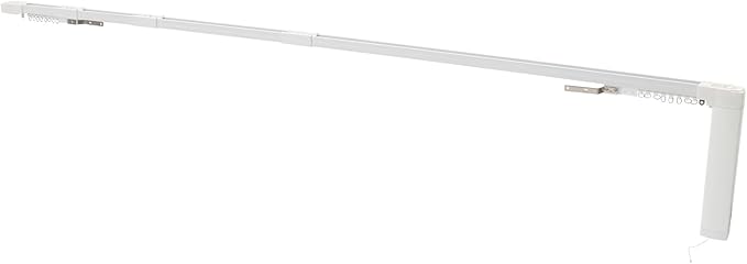 Smart Curtains System, Motorized Curtain Track 47-244 inch Adjustable Length, Motorized Rod with Remote Control, Ceiling and Wall Mount, Automated Curtain Track System (<85in)