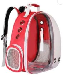 Backpack Pet Carriers - Pet Bubble Backpack,Pet Capsule Knapsack,Small Space Pet Travel Bag,Waterproof Breathable Pet Carrier Airline Approved,for Travel,Hiking,Walking & Outdoor Use (Red)