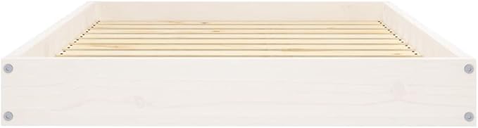 Solid Pine Wood Minimalistic Dog Bed for Medium Breeds, Modern Elegant Design with Sturdy Construction and Pet Friendly Material, Easy to Clean Surface, Perfect for Living