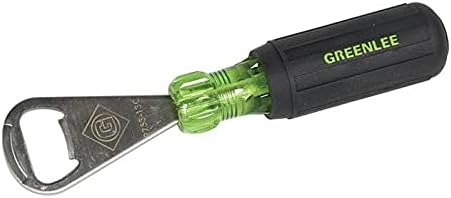 Greenlee, ‎0159-LBFB, 3-Piece Electrician Tool Kit with Stainless Steel Wire Stripper/Cutter/Crimper, 11-in-1 Multi-Bit Screwdriver and Bonus Stainless Steel Bottle Opener