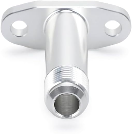 AN10 Oil Drain Flange,Extended Version Funnel Type Oil Drain Return Flange with O Ring for T3 T4 Turbo Charger CNC Process Leak Proof