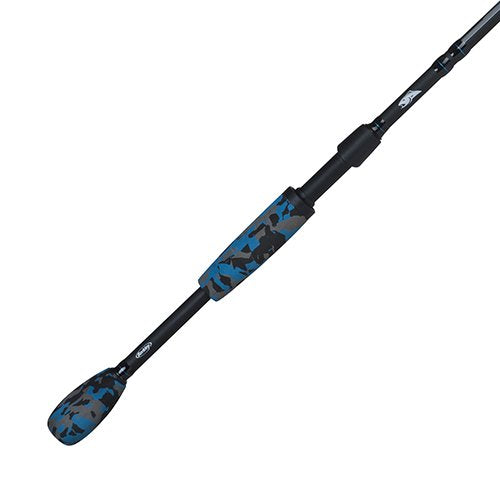 Berkley 7’ AMP Saltwater Spinning Rod, One Piece Inshore Rod, 10-17lb Line Rating, Medium Rod Power, Moderate Action, 1/4-3/4 oz. Lure Rating, Black/Blue