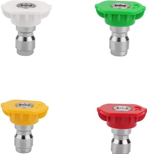 Pressure Washer Spray Nozzle Tips Multiple Degrees, 1/4 inch Quick Connector 4-Pcs