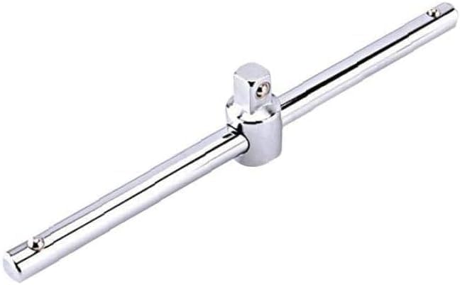 Telescoping Breaker Bar with Rotating Head,112mm Sliding Wrench Breaker Bar Slide Bar Drive Extendable Breaker Bar Adjustable Telescoping Handle with Rotating Head T Handle Socket Wrench,Hand Tools