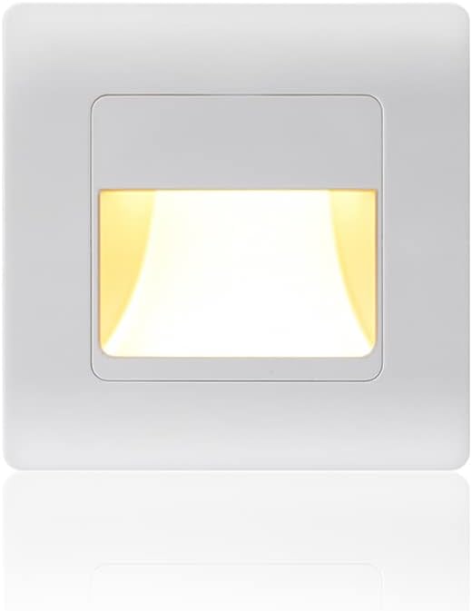 Recessed LED Stair Light Wall Lamp Motion Sensor Wall Lamp AC85-265V Step Lamp Corridor Lighting Indoor Wall Lighting 1PcsWarmWhite White