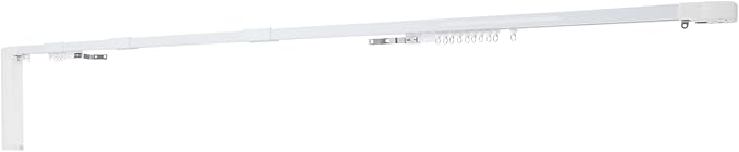 Electric Curtain Rail with Remote Control, Smart Curtains System, Adjustable Length Motorized Curtain Track, for Sliding Door One-Way or Split Draw (204.7 Inch)