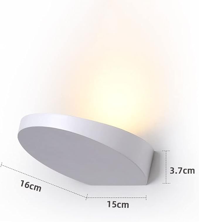 Set of 2 Warm White 3000K LED Stair Lights, 5W Indoor Wall Sconces for Living Room and Bedroom - Picture Gallery Lighting (White)