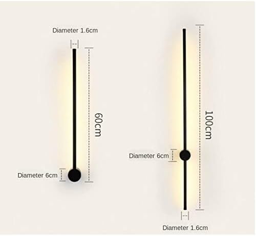 Living Room Minimalist Background Wall Decoration Bedroom Bedside Linear LED Wall Lamp Ceiling Light(White Light,100cm)
