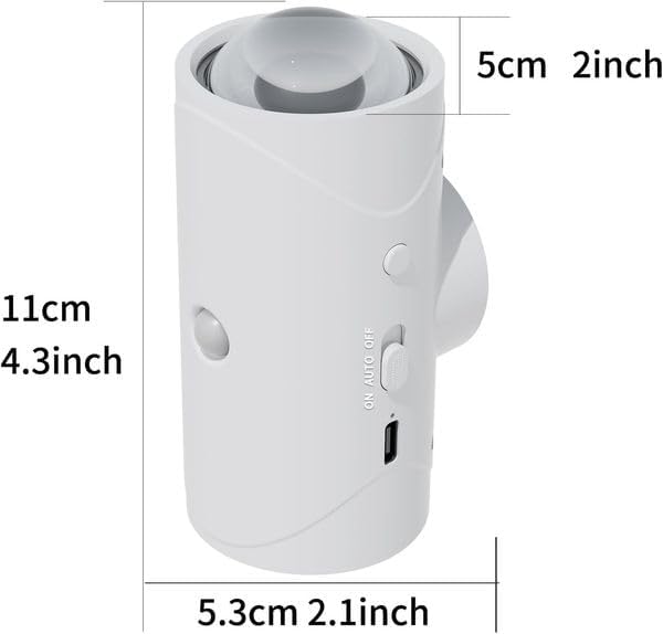 Rechargeable LED Wall Lamp Magnetic Motion Sensor Dimmable Stick on Night Light for Bedroom Closet Under Cabinet Lighting (2, Black)