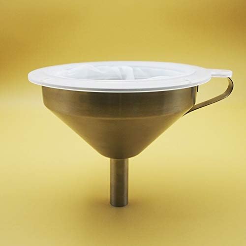 304 Stainless Steel Kitchen Funnel set of 3 with Filter Strainer and Mesh Wide Mouth Wine Funnel Filter Transferring Liquid,Dry Powder Ingredients (funnel 5''+filter 120mesh)
