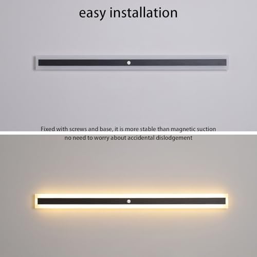 Modern LED Indoor Wall Light with Motion Sensor, Rectangle Aluminum Sconces, Adjustable 3000K/4500K/6000K for Bedroom, Office, Cabinet, Corridor Lighting Fixtures.