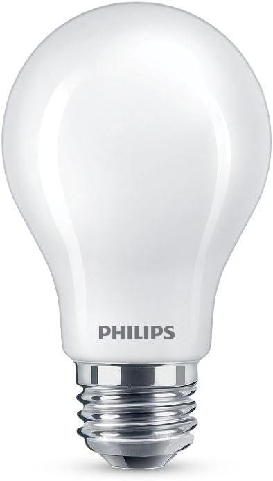 PHILIPS LED 60W A19 8-Pack Ultra Definition (2700K) 800 Lumen (8W = 60W) Dimmable Frosted Flicker-Free Light Bulbs