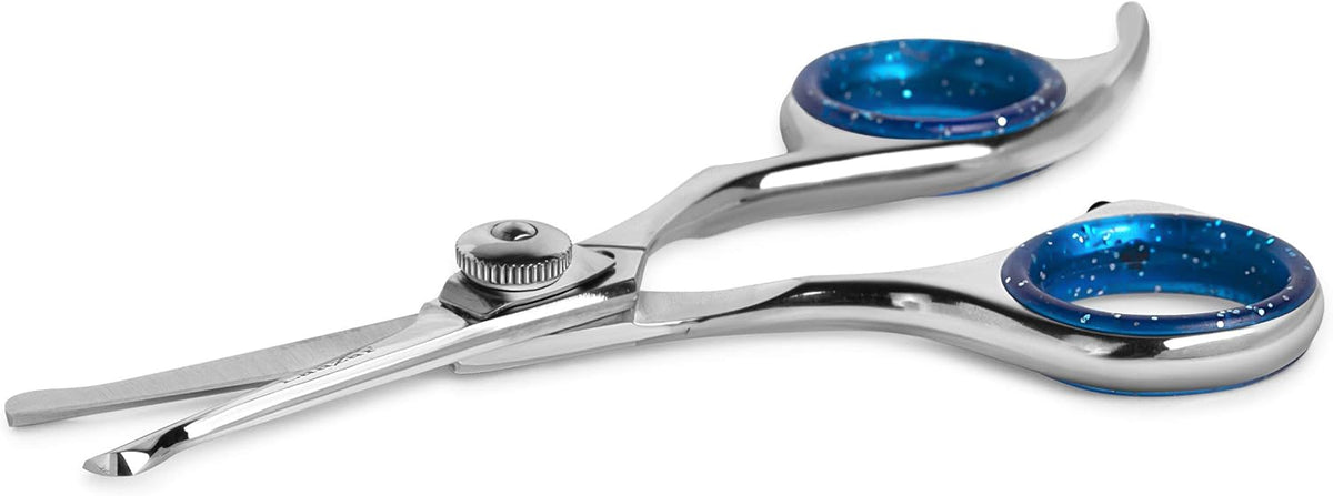 Laazar Straight Dog Grooming Scissors - Comfortable Around The Eyes Cat & Dog Scissors | Blunt Dog Trimming Scissors| Premium Stainless Steel | Grooming Scissors For Dogs - Small Dog Scissors