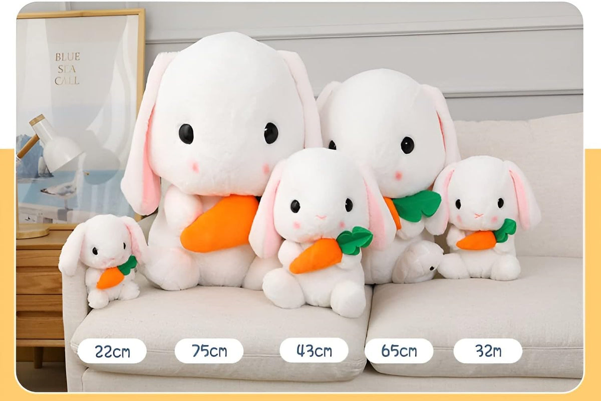 Huggable Lop Bunny 16.9in Pink Strawberry Stuffed Bunny Toy