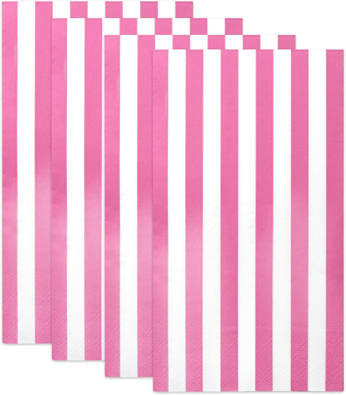 Gift Boutique 100 Hot Pink and White Stripe Guest Napkins Disposable Paper Hand Towels for Bathroom Wedding Baby Shower Holiday Party Decor