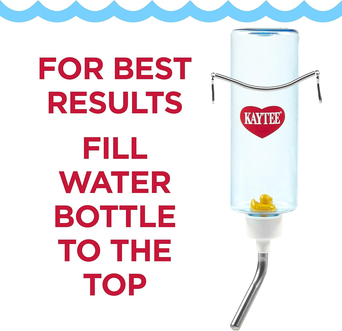 Kaytee Clear View Water Bottle for Pet Rabbits, Ferrets, and Guinea Pigs, 32 oz