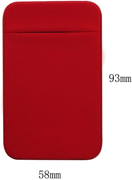 Slim Credit Card Holder for Back of Cell Phone, Stretchy Ultra Lycra 3M Self Adhesive Phone Pocket Stick On Wallet for ID Credit Card Pocket for iPhone Android Galaxy (Red+White+Blue)
