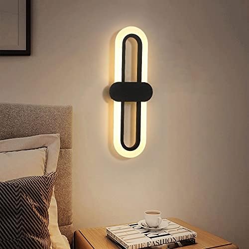 Bedroom Bedside Modern Minimalist Living Room Background Wall Led Three-Color Light-Changing Wall Lamp Simple Aisle Balcony Lamp, Lighting Chandelier