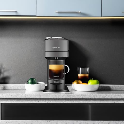 Nespresso Vertuo Next Coffee & Espresso Maker by De'Longhi | Slim, sustainable design brews 6 cup sizes topped with velvety crema, from espresso to 18 oz. Over 40 Vertuo blends.