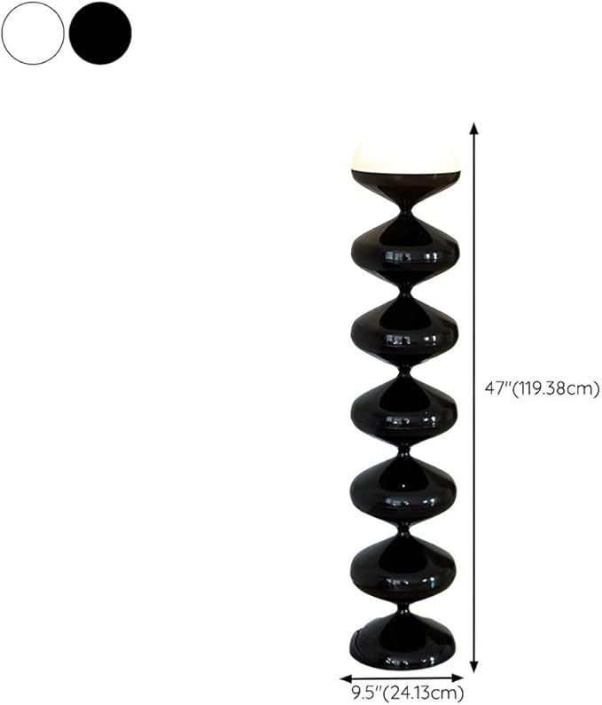 CraftThink Modern Floor Lamp, 47-Inch Height Corner Lamp with Acrylic Bowl Shade, Tall Lamp Standing Lamp with Foot Switch for Bedroom Reading Living Room, Bulb Included (White, Warm Light)
