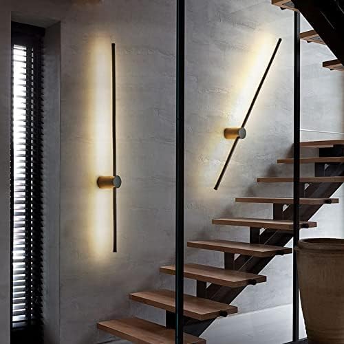 Living Room Minimalist Background Wall Decoration Bedroom Bedside Linear LED Wall Lamp Ceiling Light(Warm Light,60cm)