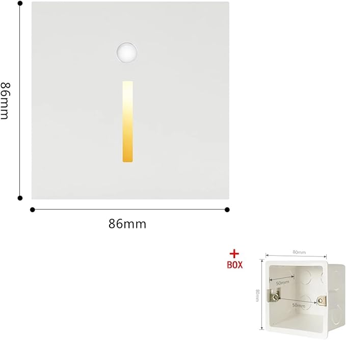 Wall Lamps, Smart Wall Lamp Pir Motion Sensor Footlight Stair Light Led Night Light Indoor Lighting for Room Decor Hall Kitchen Bedroom(Sensor White WithBOX)