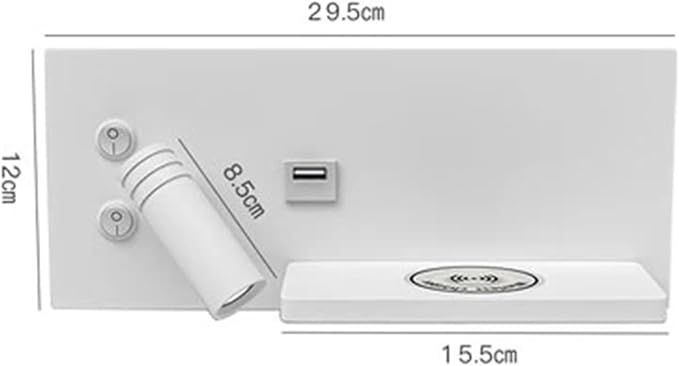 Wireless Charging Column Modern Minimalist Style LED Tone Wall Light Black White Luxury Home Decor Home Appliances Bedroom Nightstand,Chandelier Lamp