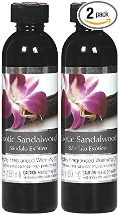 Hosley Set of 2 Exotic Sandalwood Fragrance Warming Oils 5 Ounce Ideal Gift for Weddings Spa Reiki Meditation Bathroom Settings P1