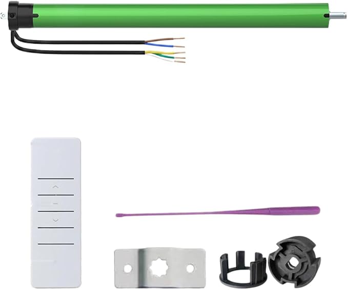 Hardwired Roller Shade Motor 120V AC, Dry Contact Tubular Motor for Smart Blinds, 35mm Quiet Electric Motorized Blinds Kit for Projector Screen Zebra (6.0 N.m for Φ40mm (1.57") Octagonal Tube)