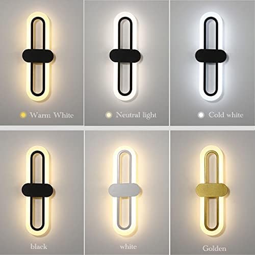 Bedroom Bedside Modern Minimalist Living Room Background Wall Led Three-Color Light-Changing Wall Lamp Simple Aisle Balcony Lamp, Lighting Chandelier