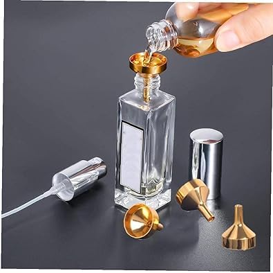 10Pcs Mini Metal Funnels Set, Mini Filling Funnel Liquid Refill Funnel for Transferring Essential Oils, Liquid, Perfume, Small Mini Funnels