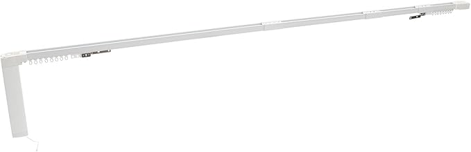 Smart Curtains System, Motorized Curtain Track 47-244 inch Adjustable Length, Motorized Rod with Remote Control, Ceiling and Wall Mount, Automated Curtain Track System (<85in)