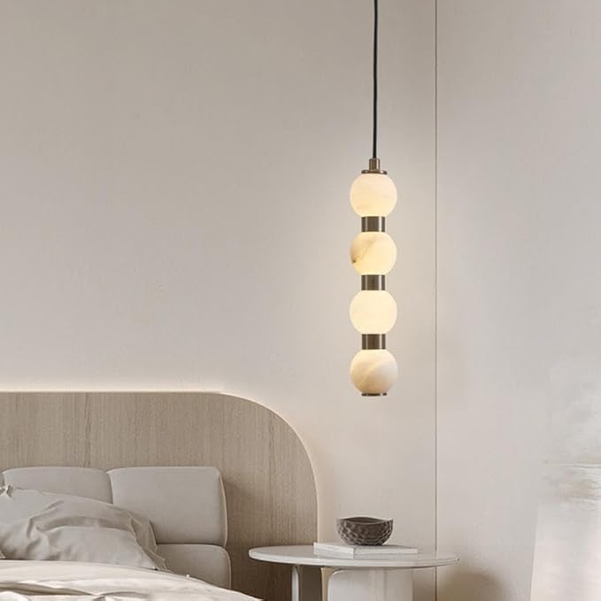 Pendant Lights, Modern Home Decor led Lights Pendant Light Lamps forstaircase Chandeliers for Living Room Hanging Indoor Lighting(Black 4 Head,RC Remote dimming)