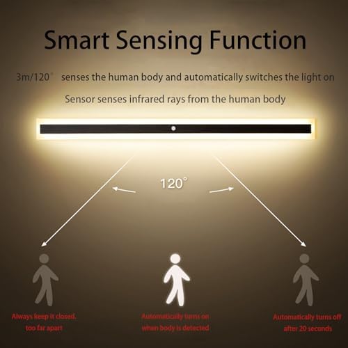 Modern LED Indoor Wall Light with Motion Sensor, Rectangle Aluminum Sconces, Adjustable 3000K/4500K/6000K for Bedroom, Office, Cabinet, Corridor Lighting Fixtures.