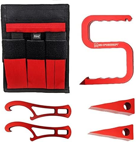 Firefighting Bunker Gear Pocket Organizer Kit with Snagger Tool, Mini Spanners and Forcible Entry Wedges