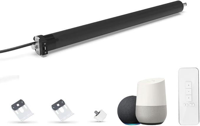 ZigBee 3.0 Smart Roller Shade Motor for 2" Tube, Heavy Duty 6.0N.m 10N.m Electric Blinds Retrofit Kit, Compatible with Alexa/Google Home (6.0 N.m Motor Suitable for Φ40mm (1.57") Octagonal Tube)
