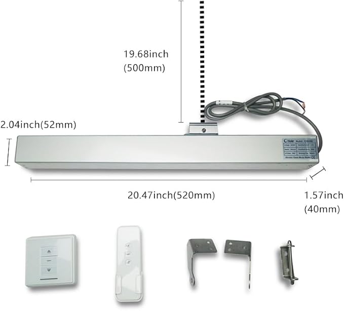 Olideauto Model SD500 Aluminum Alloy Color AC110V Electric Window Opener with 19.68inch Travelling Distance