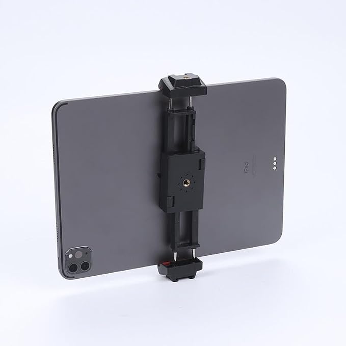 Kado Metal Portable Monitor Stand Tripod, Phone/Tablet Clamp for Desk | 100x100mm 75x75mm Wall/Arm Mount Clamping, 360° Ball Head and 1/4" Screw Compact for Phone, Tablet, Projector, Camera, Webcam