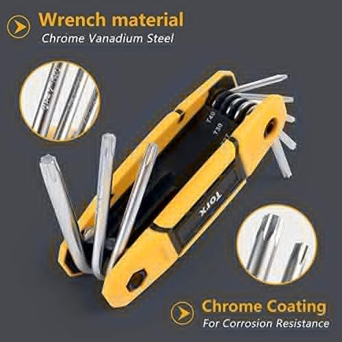 MULWARK 17pcs Folding Allen Wrench Set | Metric & Standard SAE - Key Tool 2 Pack Portable Hex for Basic Home Repair and General Applications