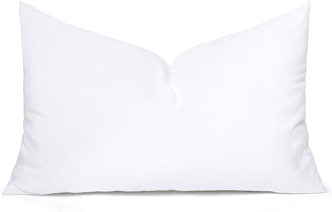 MIULEE 13x21 Inch Throw Pillow Insert for Couch Sofa Bed | Premium Virgin Filling, Soft Brushed Fabric, Rectangle Decorative Pillow, Lumbar Back and Neck Support