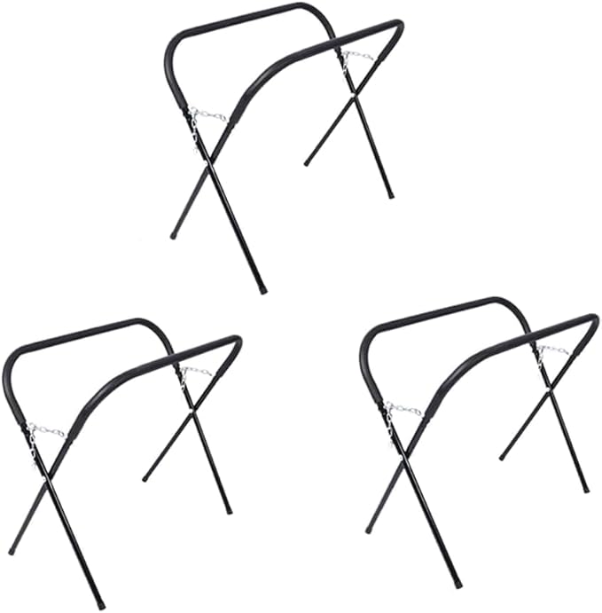 Heavy Duty Work Stand, Automotive Fenders Stand for Bumpers, Fenders, Doors & Hoods Works,Portable Workbench Folding Work Stand,750 Lbs Capacity ,Adjustable,Padded,for Garages,Repair Shops & DIY (Black, 3pack)