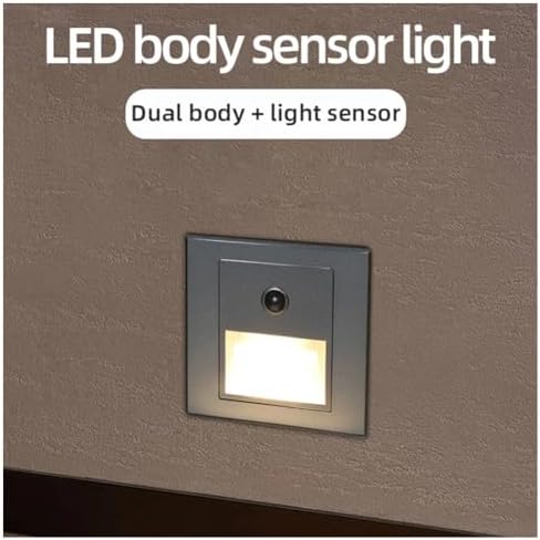 5Pcs 3W Recessed LED Motion Sensor Stair Lights, 3000K Warm White, Wall-Mounted Indoor Step Lamps - Silver Finish