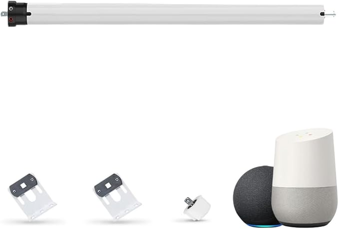 Tuya ZigBee Smart Roller Shade Motor, High Torque Electric Blinds Retrofit Kit, App/Voice Control with Alexa Google, Remote & Timer, Quiet 38dB (6.0 N.m for Φ40mm (1.57") Octagonal Tube)