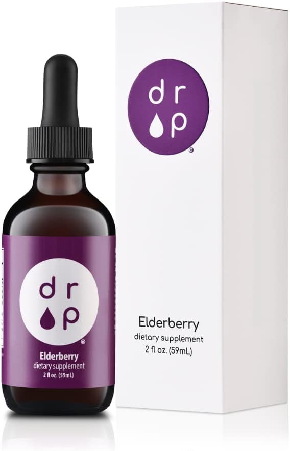 Drop Supplements Organic Trace Mineral Drops, Elderberry Drops and Vitamin D3+K2 Drops Bundle