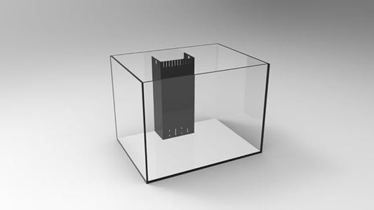 34G Starfire Aquarium w/Center Overflow 24x18x18 H 10mm Starfire/Low Iron Glass