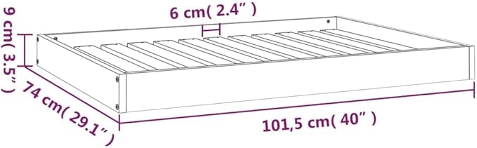 Solid Pine Wood Elevated Dog Bed for Medium Breeds, Minimalist Indoor Pet Furniture with Sturdy Construction and Easy Maintenance