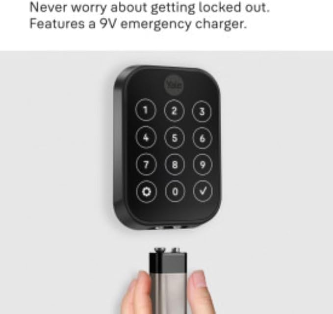 Yale Assure Lock 2 Touch Deadbolt, Satin Nickel Smart Keyless Entry Door Lock with Z-Wave (ZW3) Connected Touch Keypad and Fingerprint Scanner, YRD450-F-ZW3-619